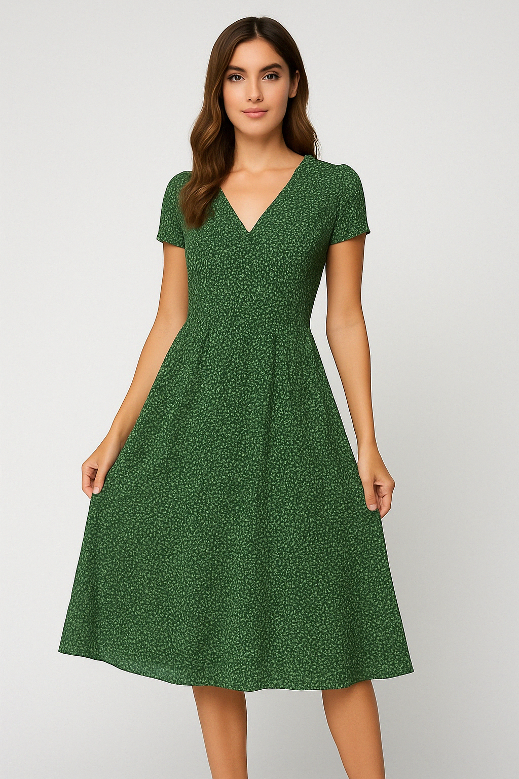 Robe d'été élégante à col en V pour un look stylé