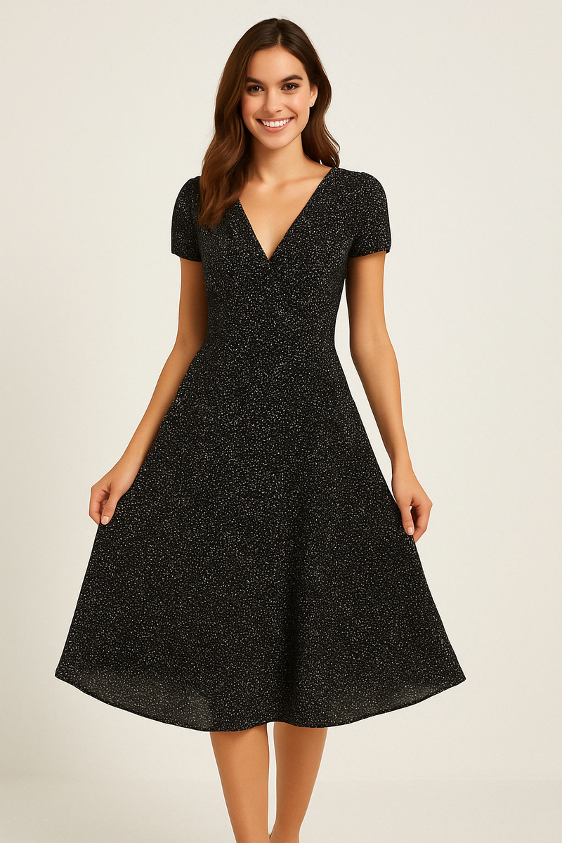 Robe d'été élégante à col en V pour un look stylé