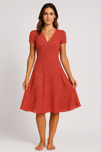 Robe d'été élégante à col en V pour un look stylé