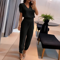 Elegantes 2teiliges Damen-Outfit : Modische Bluse und Hose Set für einen stilvollen Look