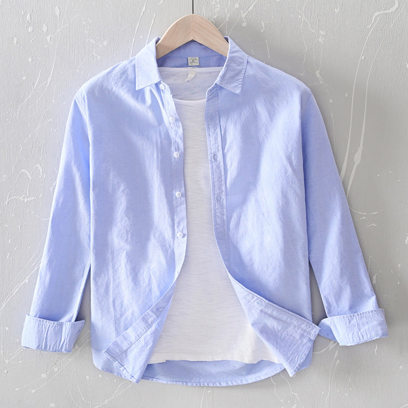 Camisa Masculina de Manga Longa Casual de Ajuste Relaxado para Sempre Estilo e Conforto