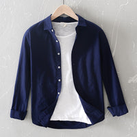 Camisa Masculina de Manga Longa Casual de Ajuste Relaxado para Sempre Estilo e Conforto