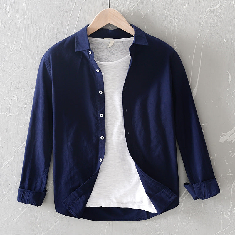 Camisa Masculina de Manga Longa Casual de Ajuste Relaxado para Sempre Estilo e Conforto
