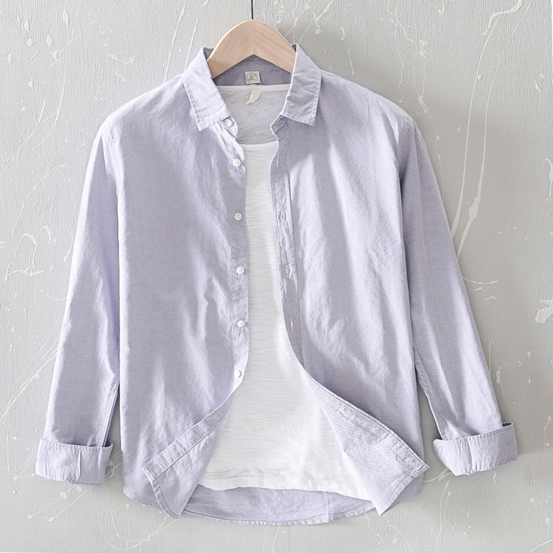 Camisa Masculina de Manga Longa Casual de Ajuste Relaxado para Sempre Estilo e Conforto