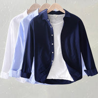 Camisa Masculina de Manga Longa Casual de Ajuste Relaxado para Sempre Estilo e Conforto