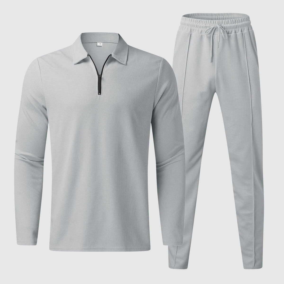 Ensemble Décontracté pour Hommes - Top à Col Quarter-Zip - Pantalons à Taille Élastique - Tissu Respirable