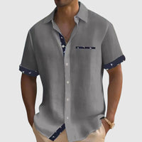 Camisole de manga corta pour homme avec estampille de cuadros parfaite pour les vacances