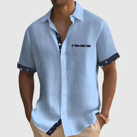Camisole de manga corta pour homme avec estampille de cuadros parfaite pour les vacances