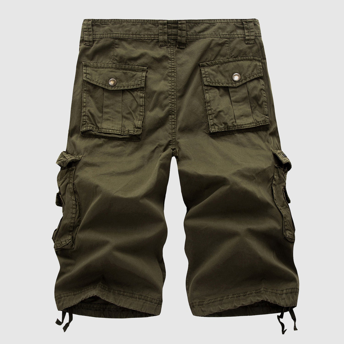 Short cargo pour hommes - coton robuste avec multiples poches - longueur au niveau du genou, style décontracté