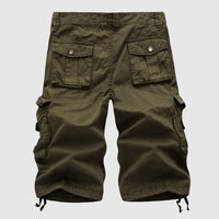 Short cargo pour hommes - coton robuste avec multiples poches - longueur au niveau du genou, style décontracté