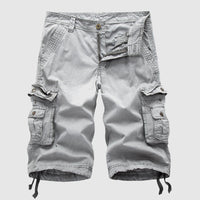 Short cargo pour hommes - coton robuste avec multiples poches - longueur au niveau du genou, style décontracté