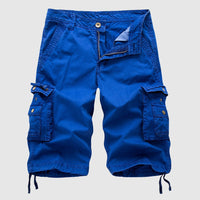 Short cargo pour hommes - coton robuste avec multiples poches - longueur au niveau du genou, style décontracté