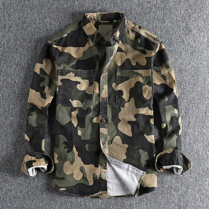 Chemise cargo camouflage élégante pour hommes, pour un look robuste