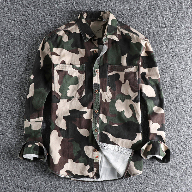 Chemise cargo camouflage élégante pour hommes, pour un look robuste