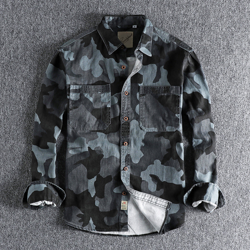 Chemise cargo camouflage élégante pour hommes, pour un look robuste