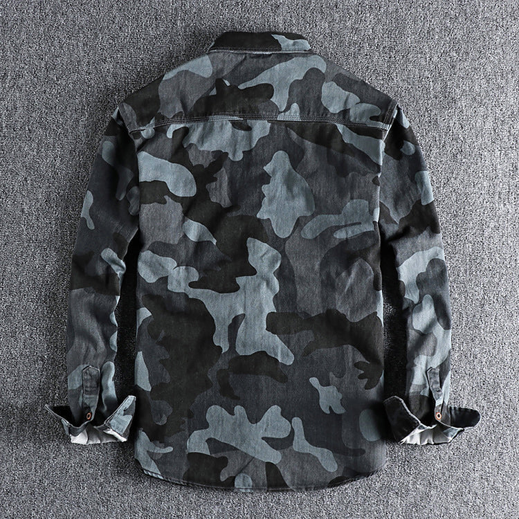 Chemise cargo camouflage élégante pour hommes, pour un look robuste