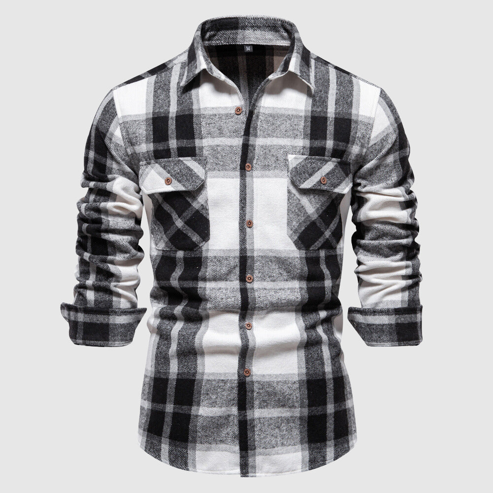 Camisole de cuir de style bûcheron pour homme
