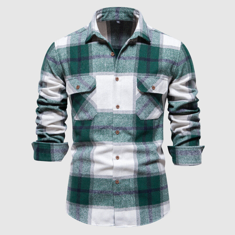 Camisole de cuir de style bûcheron pour homme