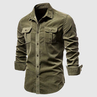 Chemise décontractée à maille simple pour homme, coupe slim élégante
