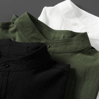 Harnais pour hommes avec stehkragen - Langarm mit Roll-Up-Funktion - Atmungsaktives Strukturiertes Gewebe