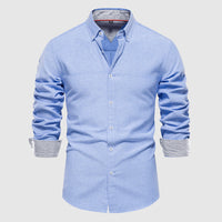Camicia Oxford Casual da Uomo a Maniche Lunghe