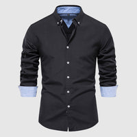 Camicia Oxford Casual da Uomo a Maniche Lunghe