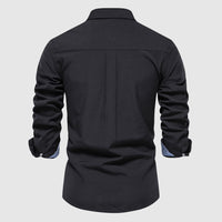 Camicia Oxford Casual da Uomo a Maniche Lunghe
