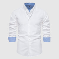 Camicia Oxford Casual da Uomo a Maniche Lunghe