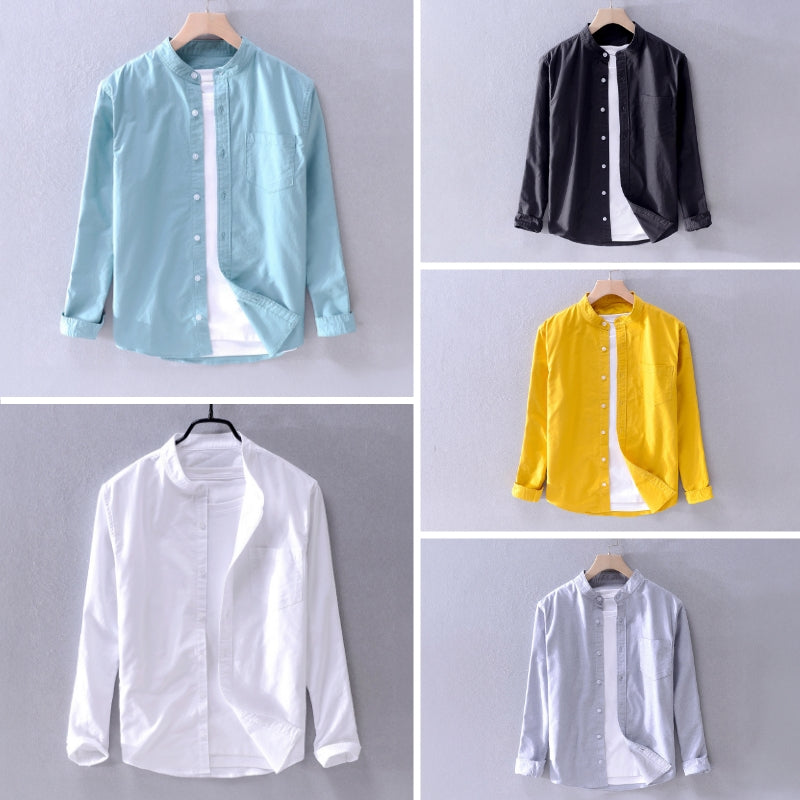 Chemise pour homme à manches longues avec boutons élégants