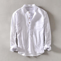 Camisa casual de manga larga pour homme avec cuello estándar pour un estilo cómodo y elegante