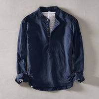 Camisa casual de manga larga pour homme avec cuello estándar pour un estilo cómodo y elegante