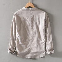 Camisa casual de manga larga pour homme avec cuello estándar pour un estilo cómodo y elegante