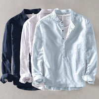Camisa casual de manga larga pour homme avec cuello estándar pour un estilo cómodo y elegante