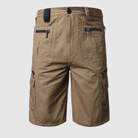 Short Cargo pour Hommes - Longueur au Genou - Multiple Poches Fonctionnelles - Tissu Résistant