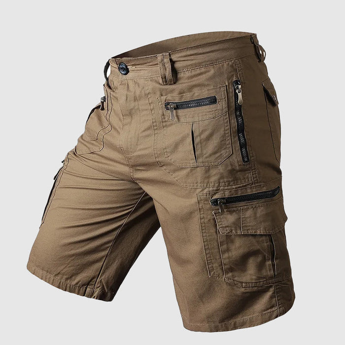 Short Cargo pour Hommes - Longueur au Genou - Multiple Poches Fonctionnelles - Tissu Résistant