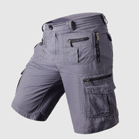 Short Cargo pour Hommes - Longueur au Genou - Multiple Poches Fonctionnelles - Tissu Résistant