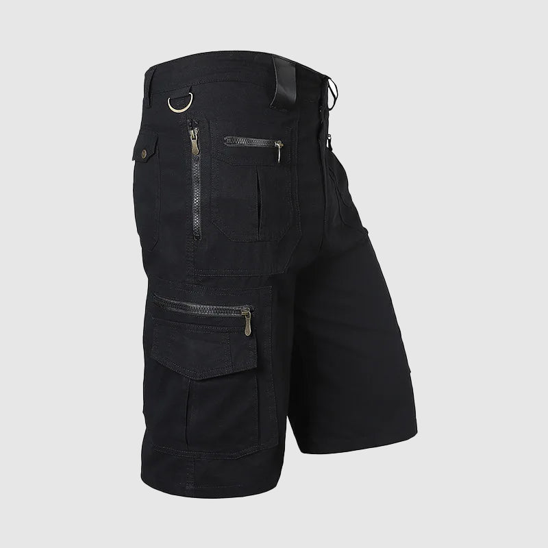 Short Cargo pour Hommes - Longueur au Genou - Multiple Poches Fonctionnelles - Tissu Résistant