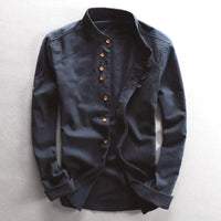 Camisole de l'homme en manteau long avec boucle de mandarine - Ajuste Fino y Elegante para Ocasiones Informales