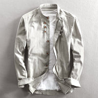 Camisole de l'homme en manteau long avec boucle de mandarine - Ajuste Fino y Elegante para Ocasiones Informales