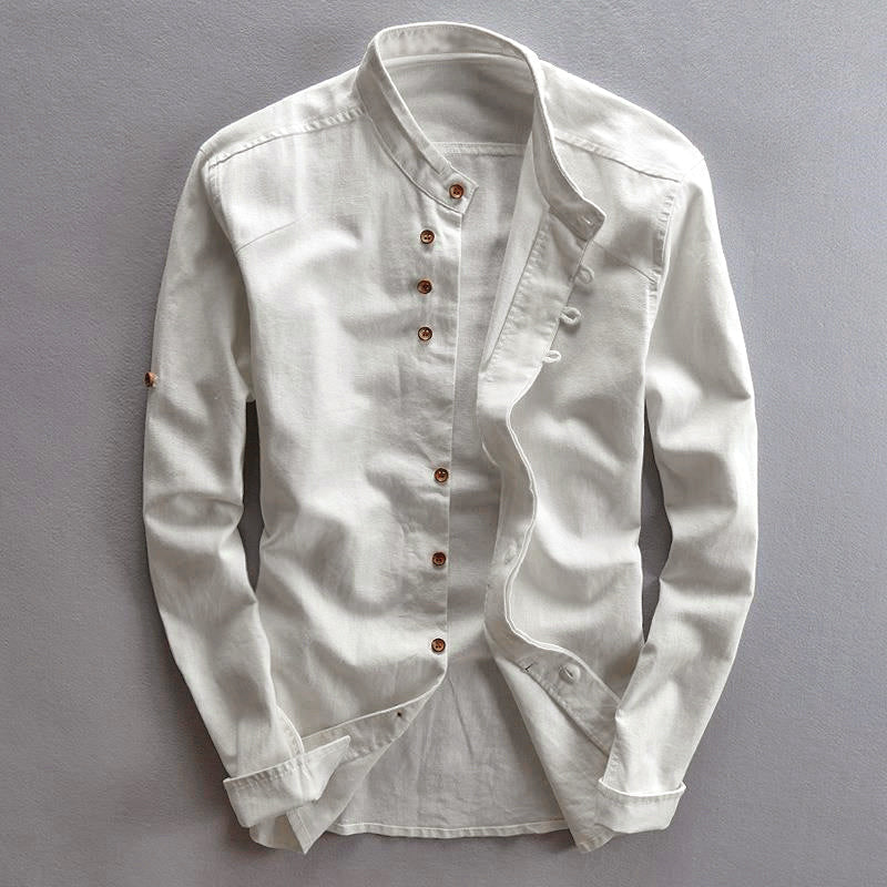 Camisole de l'homme en manteau long avec boucle de mandarine - Ajuste Fino y Elegante para Ocasiones Informales