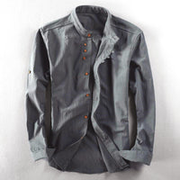 Camisole de l'homme en manteau long avec boucle de mandarine - Ajuste Fino y Elegante para Ocasiones Informales