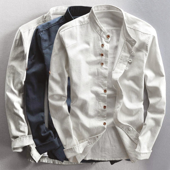 Camisole de l'homme en manteau long avec boucle de mandarine - Ajuste Fino y Elegante para Ocasiones Informales