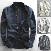 Camisole de l'homme en manteau long avec boucle de mandarine - Ajuste Fino y Elegante para Ocasiones Informales