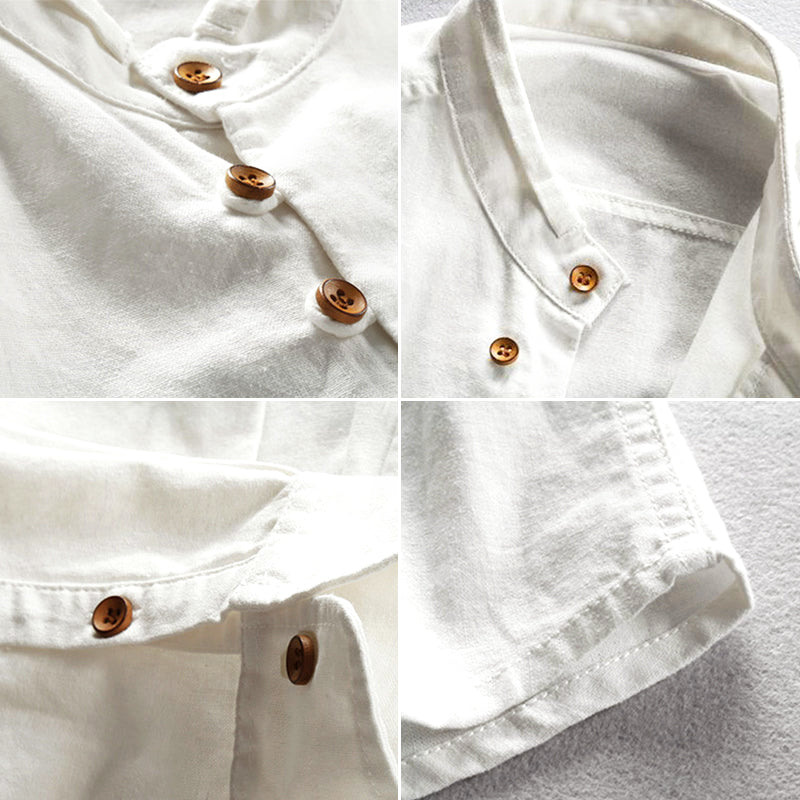Camisole de l'homme en manteau long avec boucle de mandarine - Ajuste Fino y Elegante para Ocasiones Informales