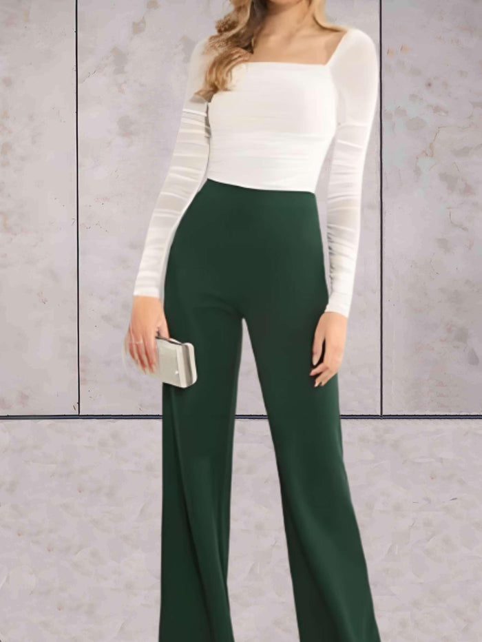 Pantalon taille haute chic pour une tenue de soirée élégante - jambe large raffinée