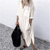 Robe chic pour femme en coton doux et respirant pour un confort tout au long de la journée