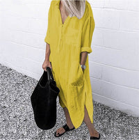 Robe chic pour femme en coton doux et respirant pour un confort tout au long de la journée