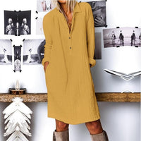 Robe chic pour femme en coton doux et respirant pour un confort tout au long de la journée
