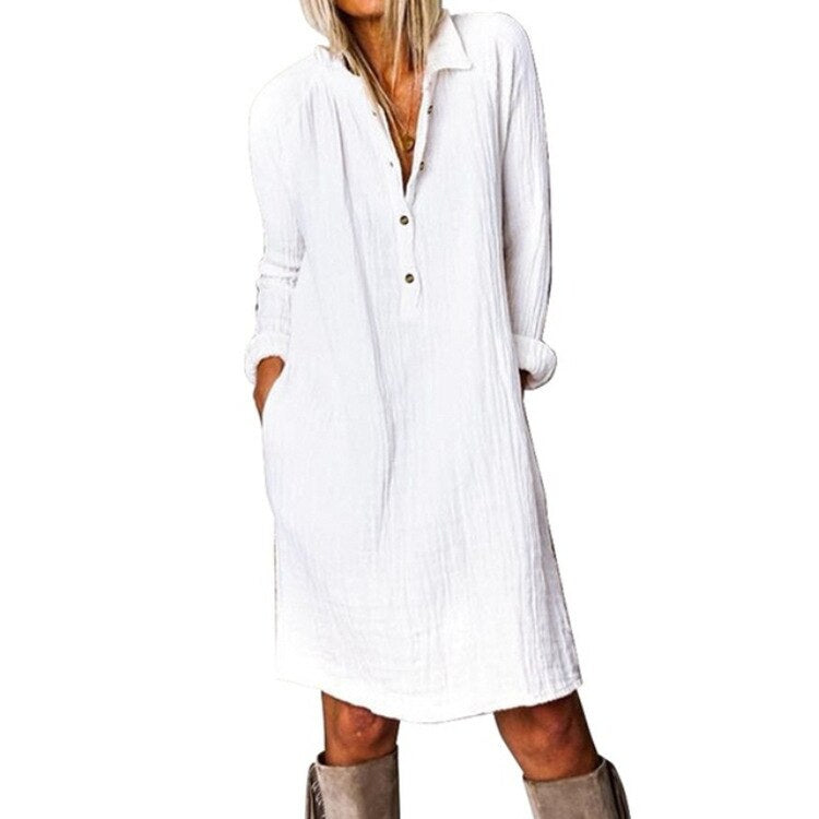 Robe chic pour femme en coton doux et respirant pour un confort tout au long de la journée