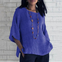 Elégant top en lin pour femme - blouse polyvalente pour un look décontracté, légère et merveilleusement confortable